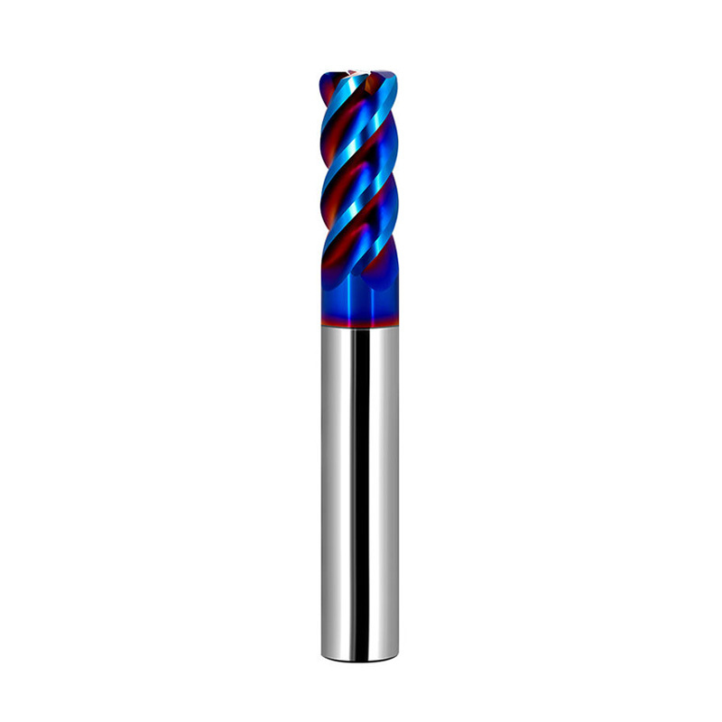 Square End mill: 12mm Dia, 30mm LOC, 75mm OAL, 4 Flute, Solid Carbide, Nano Blue Coated