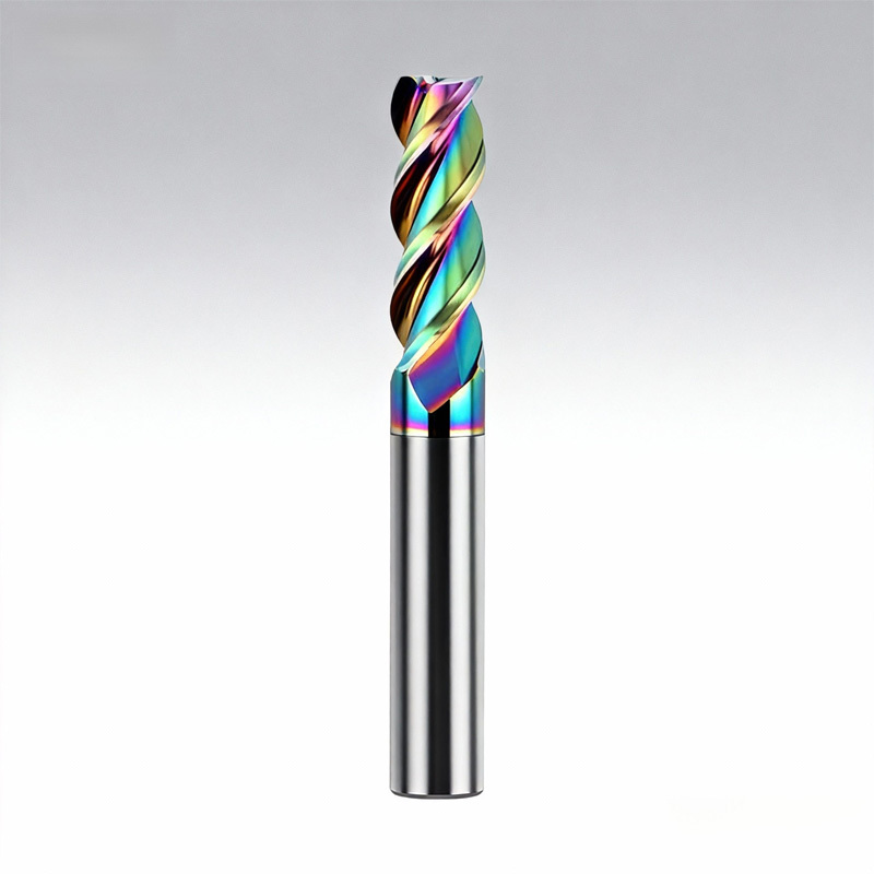 Aluminum End mill: 12mm Dia, 30mm LOC, 12mm Shank, 75mm OAL, 3 Flute, Solid Carbide, DLC Coated